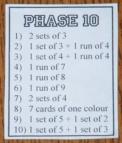 rules for phase ten
